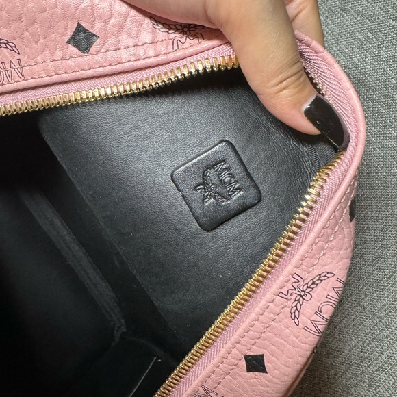 MCM Stark Small Visetos Backpack pink